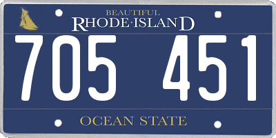 RI license plate 705451