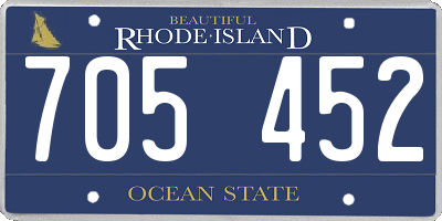 RI license plate 705452