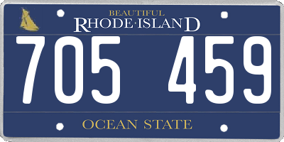 RI license plate 705459