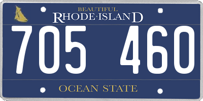 RI license plate 705460