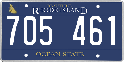 RI license plate 705461