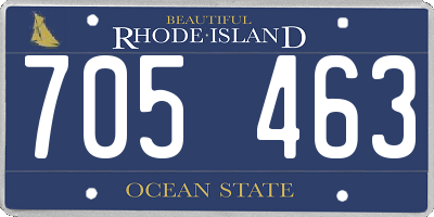 RI license plate 705463