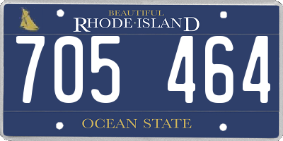 RI license plate 705464