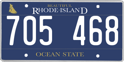 RI license plate 705468