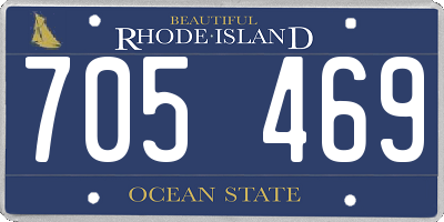 RI license plate 705469