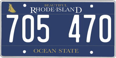 RI license plate 705470