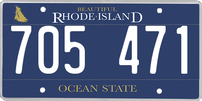 RI license plate 705471