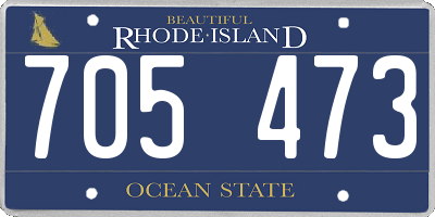 RI license plate 705473