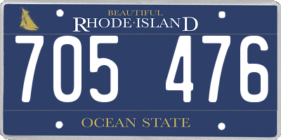 RI license plate 705476