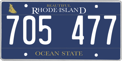 RI license plate 705477