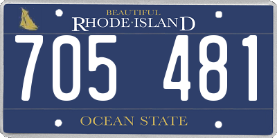 RI license plate 705481