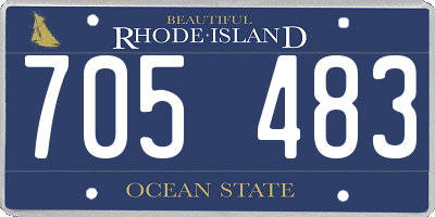 RI license plate 705483