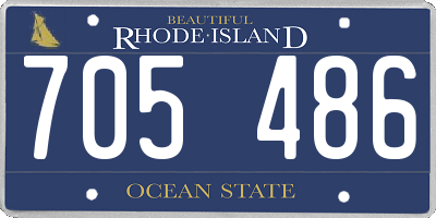 RI license plate 705486