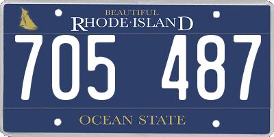RI license plate 705487