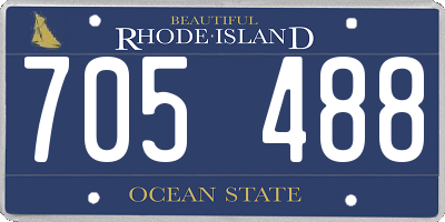 RI license plate 705488