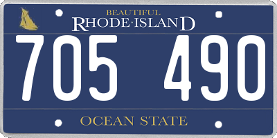 RI license plate 705490