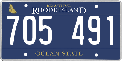 RI license plate 705491