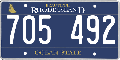 RI license plate 705492