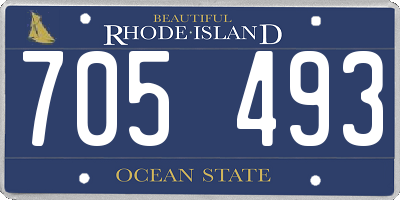 RI license plate 705493