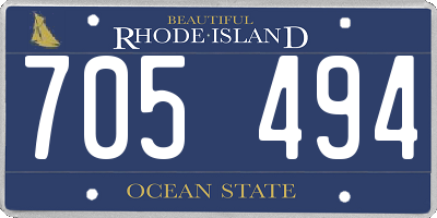 RI license plate 705494
