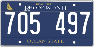 RI license plate 705497