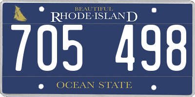 RI license plate 705498