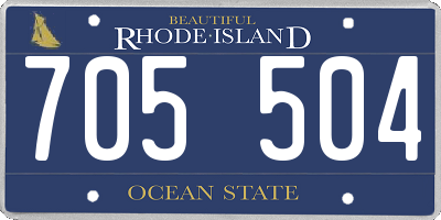RI license plate 705504