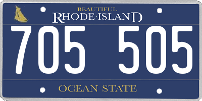RI license plate 705505