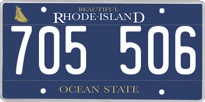 RI license plate 705506