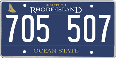 RI license plate 705507