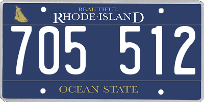 RI license plate 705512