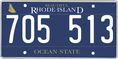 RI license plate 705513