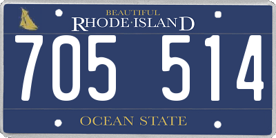RI license plate 705514