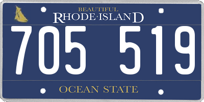 RI license plate 705519
