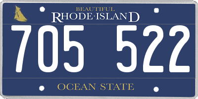 RI license plate 705522