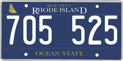 RI license plate 705525