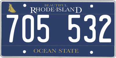 RI license plate 705532