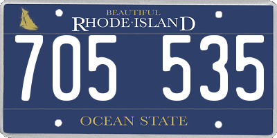 RI license plate 705535