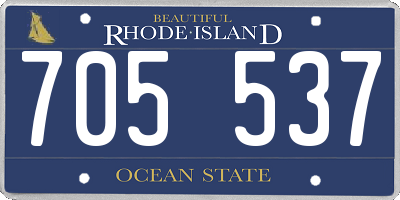 RI license plate 705537