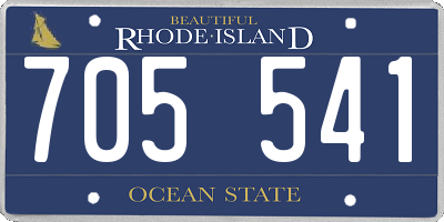 RI license plate 705541