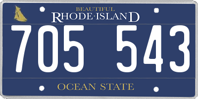 RI license plate 705543