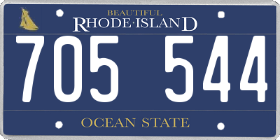 RI license plate 705544
