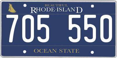 RI license plate 705550