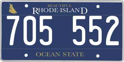 RI license plate 705552