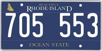 RI license plate 705553
