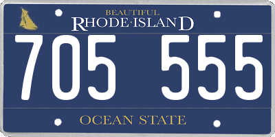 RI license plate 705555