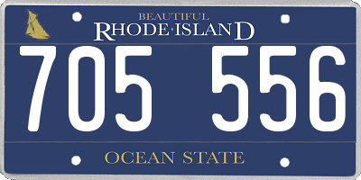RI license plate 705556