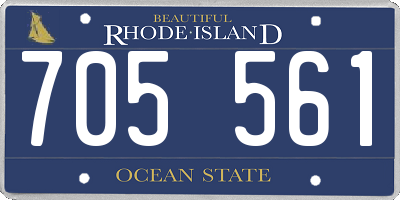RI license plate 705561