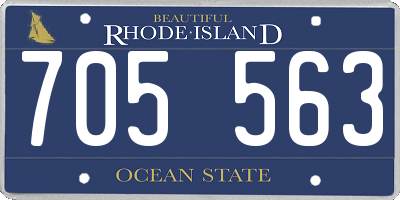 RI license plate 705563