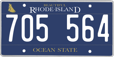 RI license plate 705564